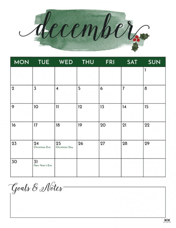 december calendars free printables printabulls 9