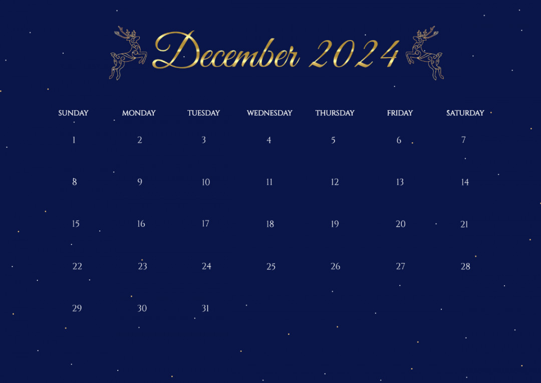General Blue December Calendar  Template - Edit Online