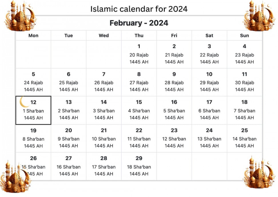 Islamic Calendar  Islamic Hijri Calendar  Islam Calendar   Muslim Calendar  Urdu Calendar  Hijri Calendar  Islamic - Etsy