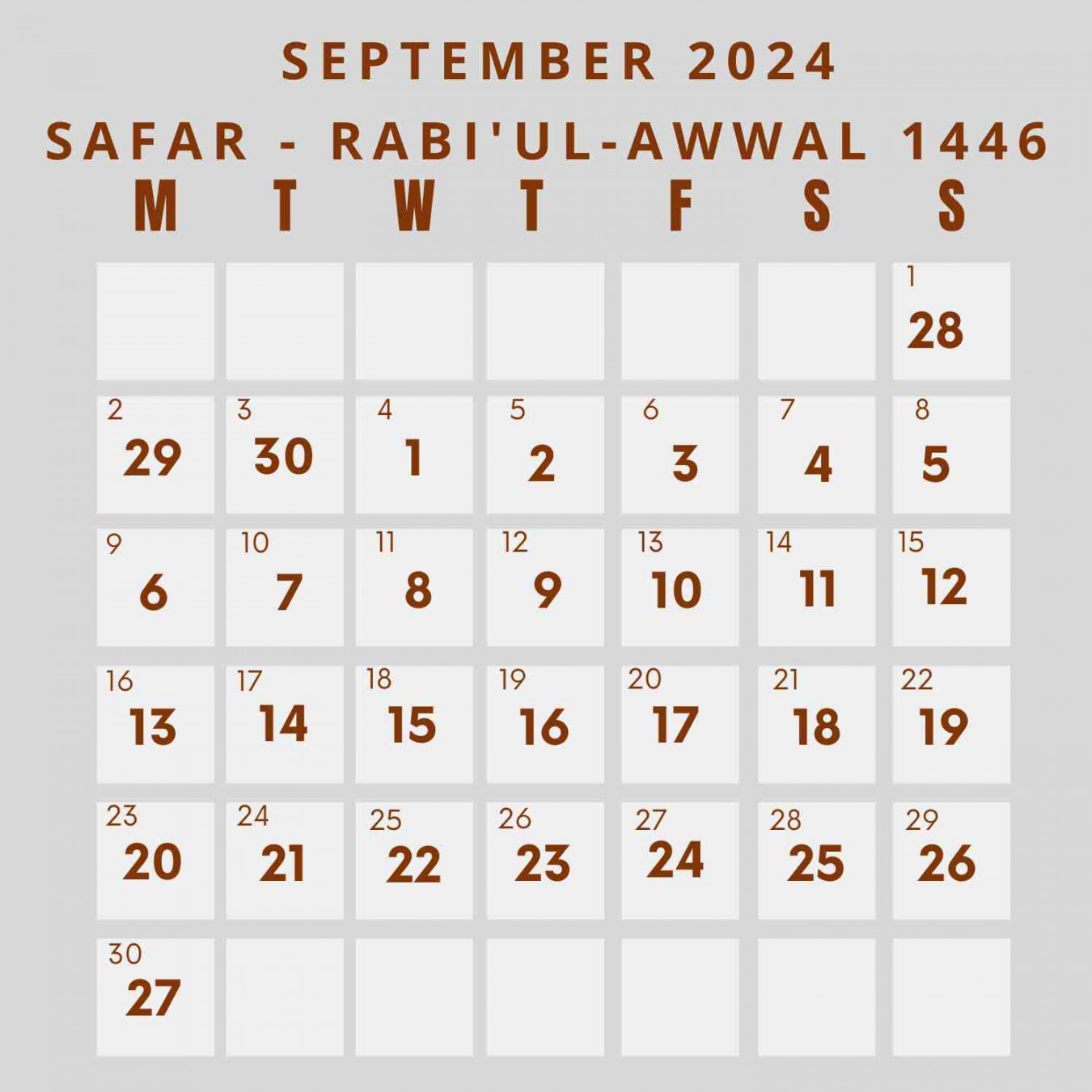 Islamic Calendar  - KhwajaDarbar