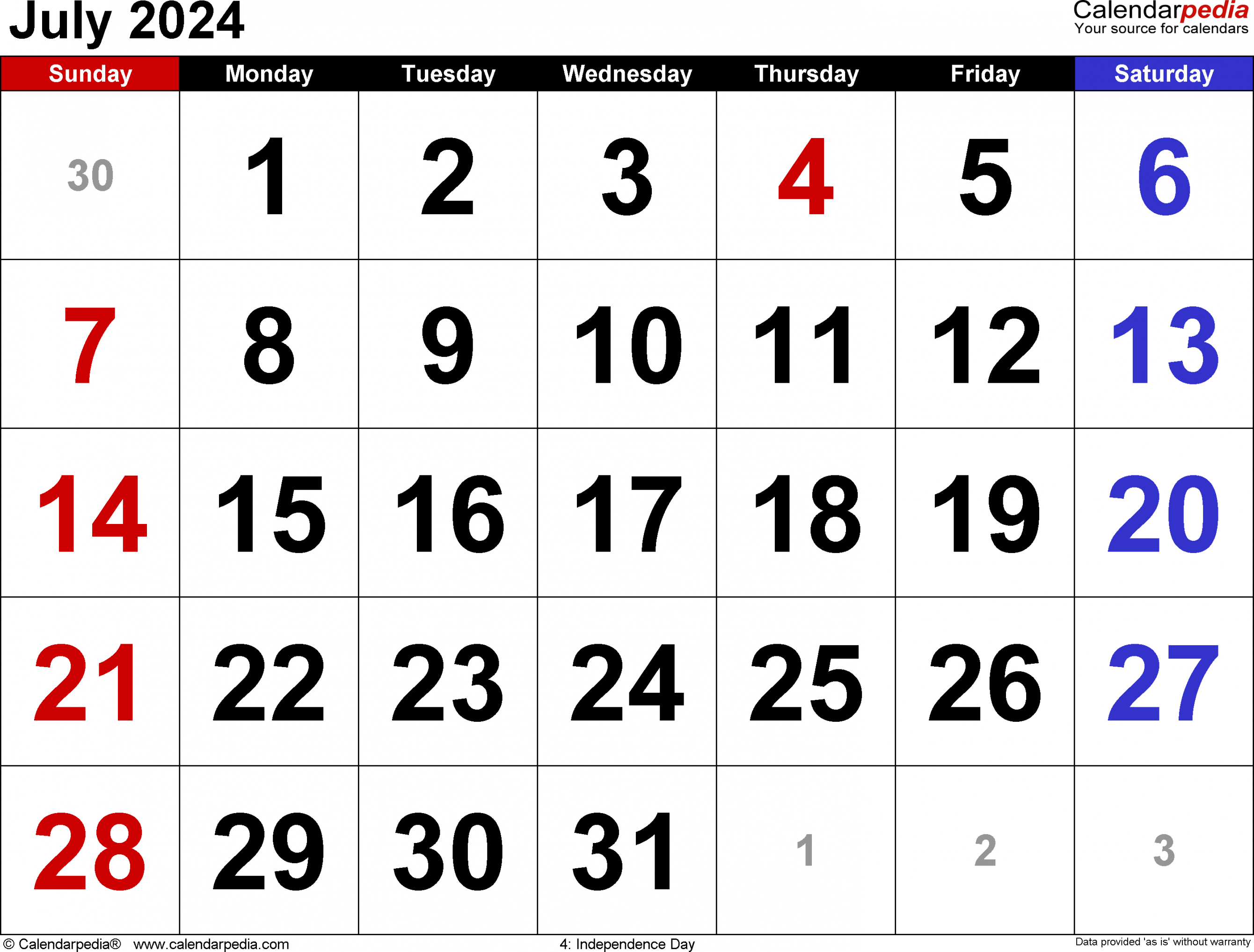 july calendar templates for word excel and pdf 2