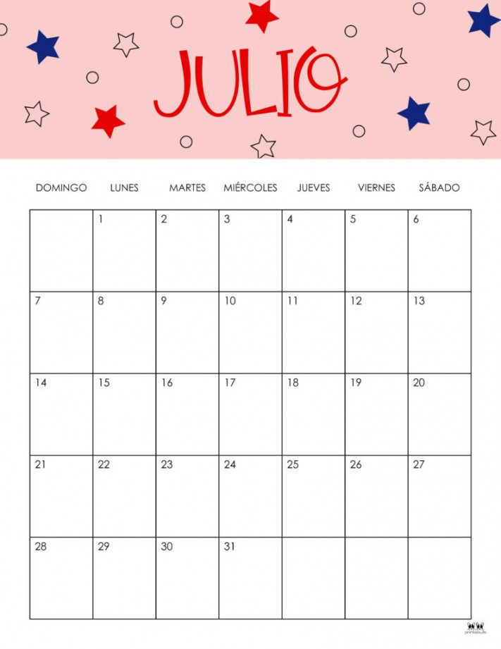 july calendars free printables printabulls 7