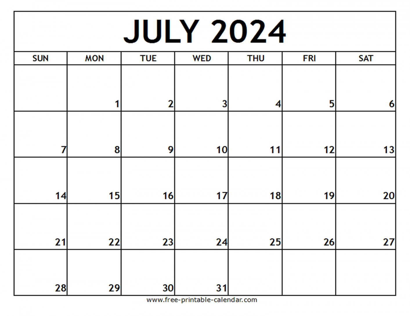 july printable calendar free printable calendar com