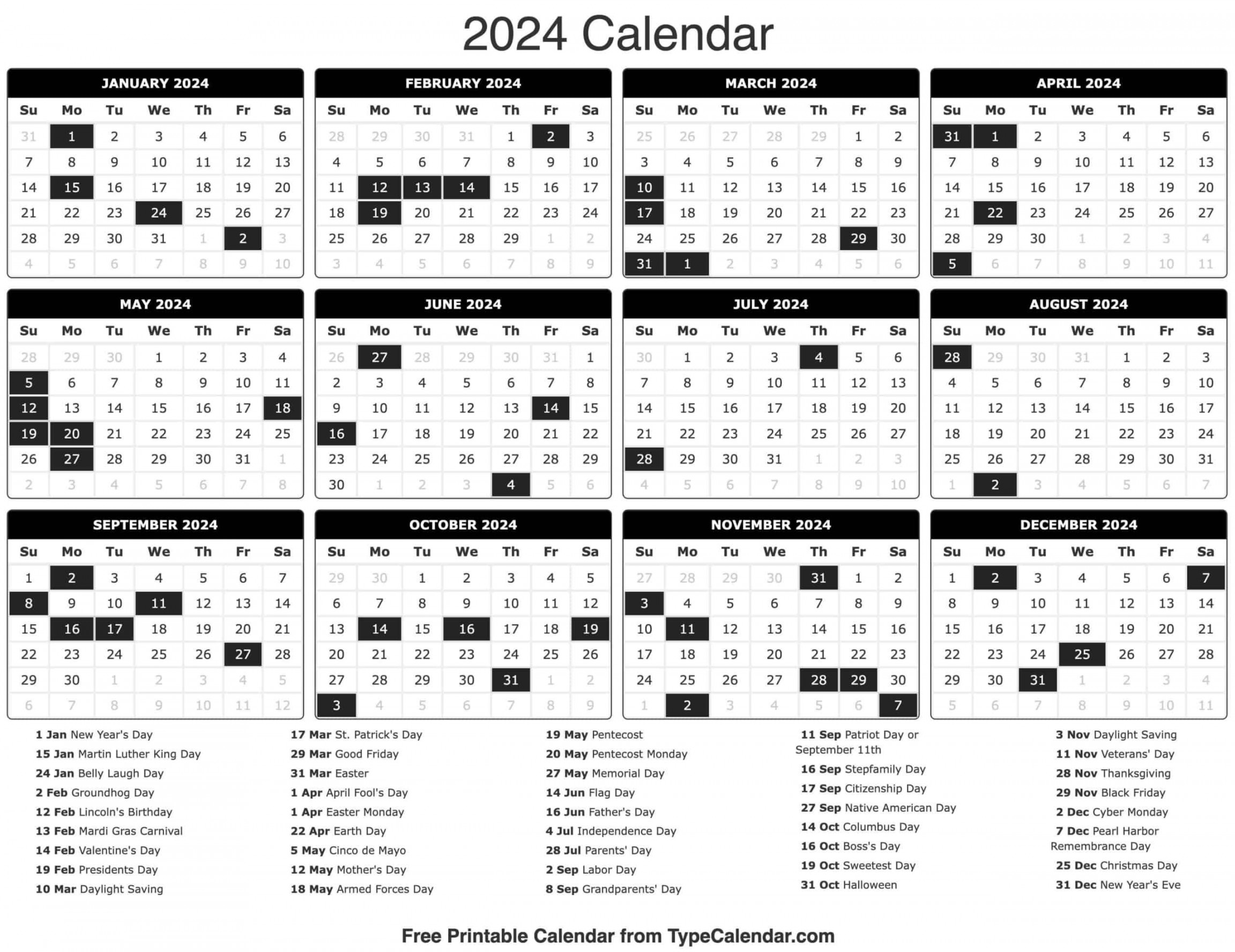 Monthly Calendars () - Free Printable Calendar