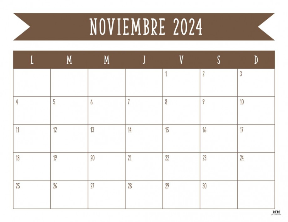 November  Calendars -  FREE Printables  Printabulls