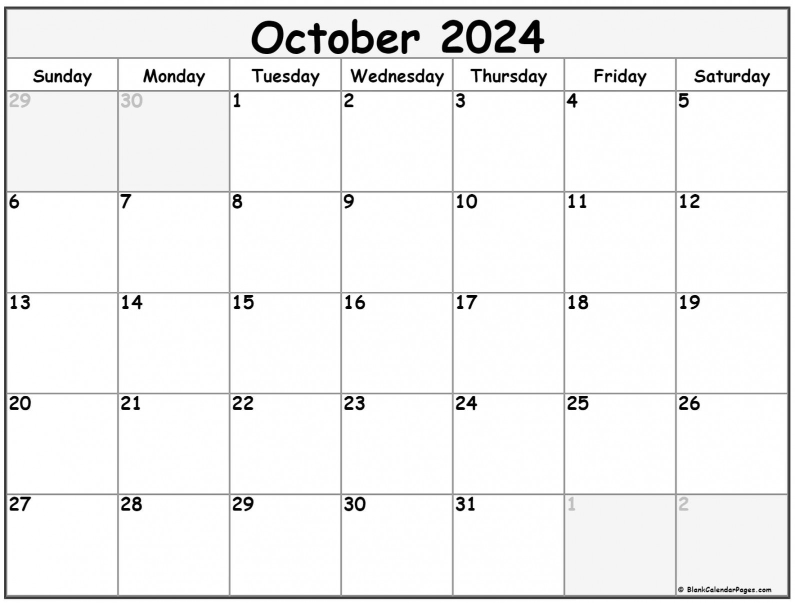 October  calendar  free printable calendar