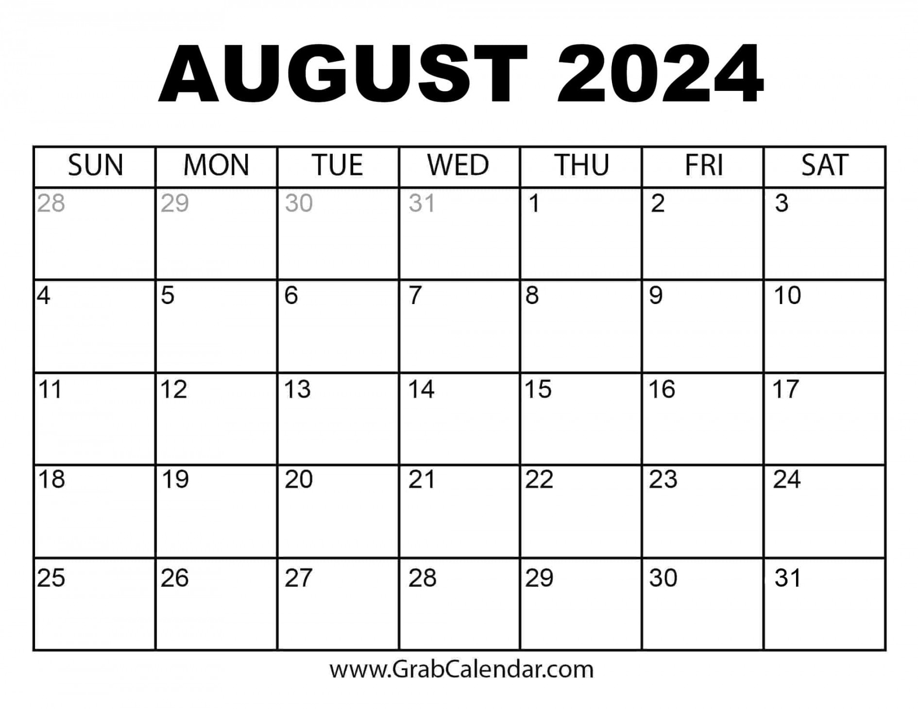 printable august calendar 8