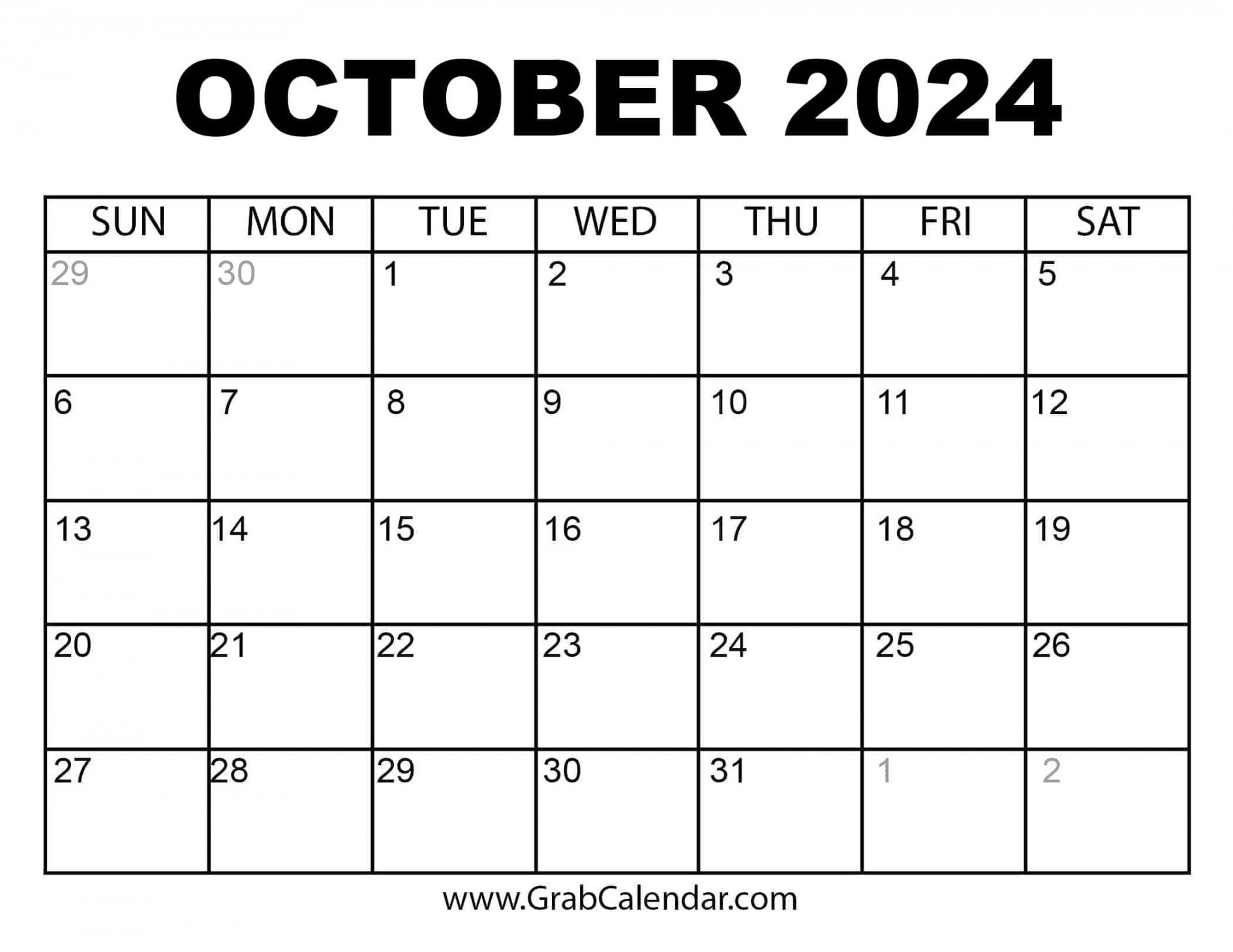 printable october calendar 6