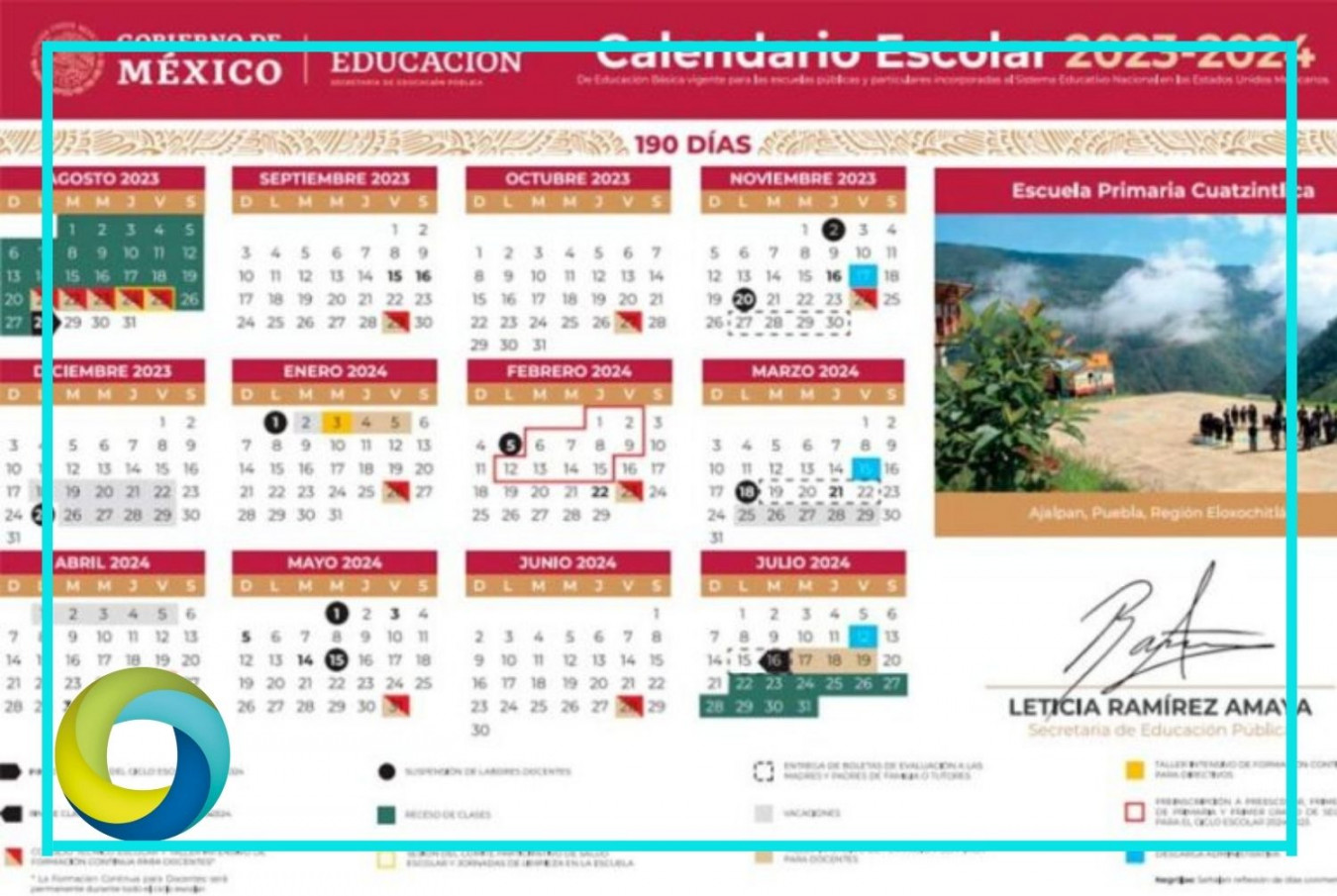 SEP da a conocer calendario escolar -: Estas serán las