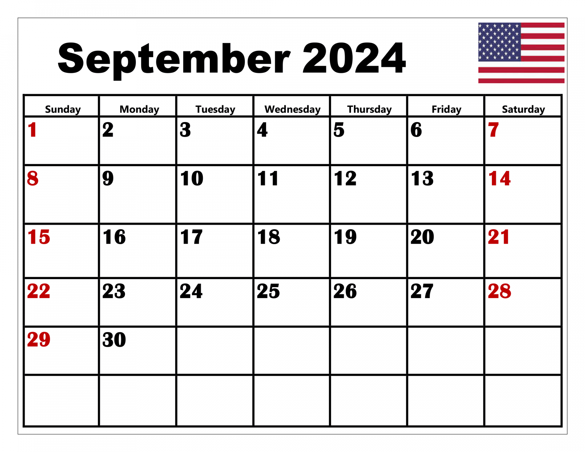 september calendar printable pdf with holidays 1