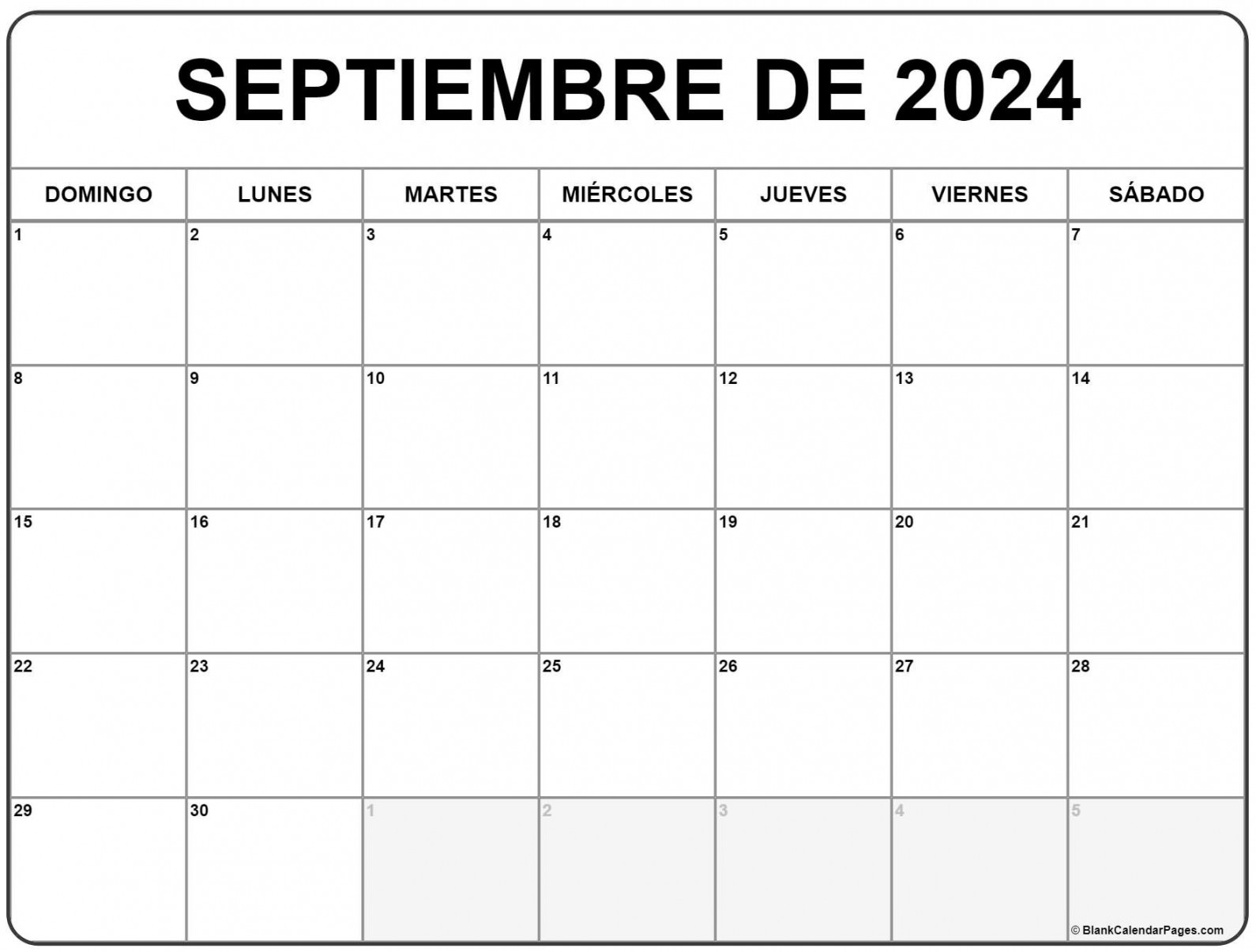 septiembre de  calendario gratis  Calendario septiembre