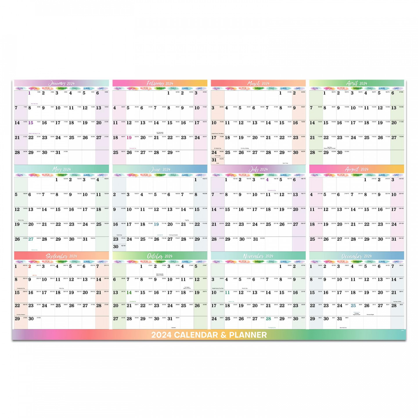 Yearly Wall Calendar -  Wall Calendar from January  - December  , ."x
