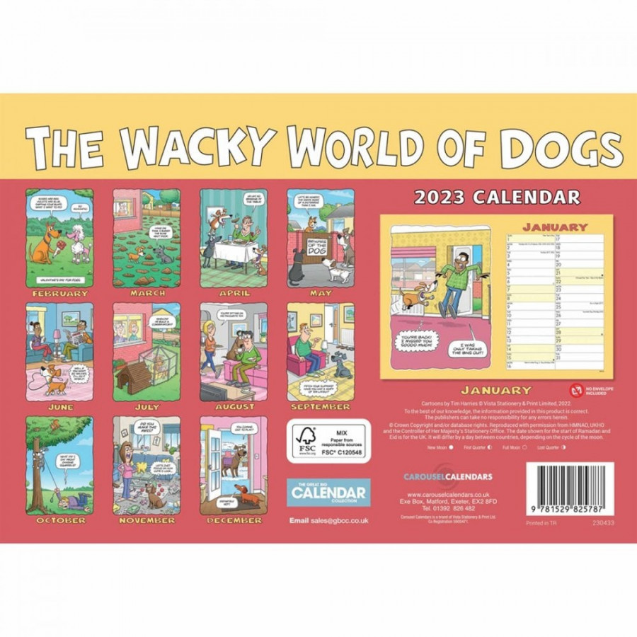 carousel calendar wacky world of dogs calendar a calendar 23033 0
