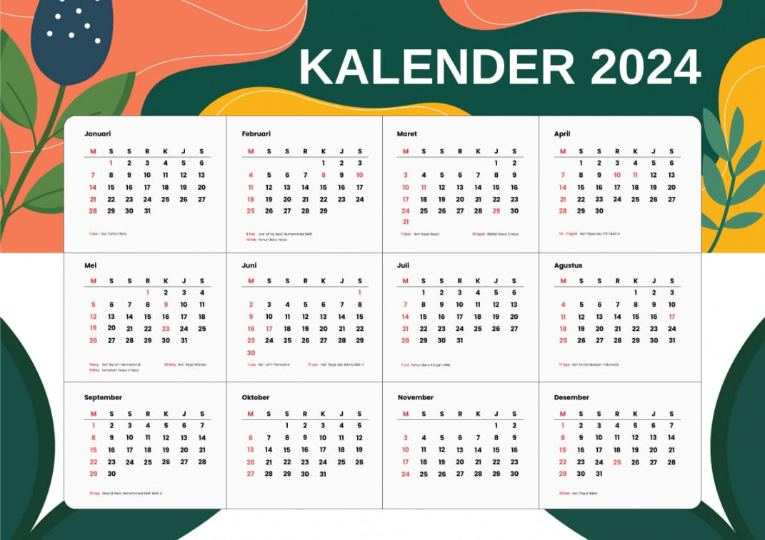 Download Kalender  Cdr atau Pdf  Gratis - Mahada.co