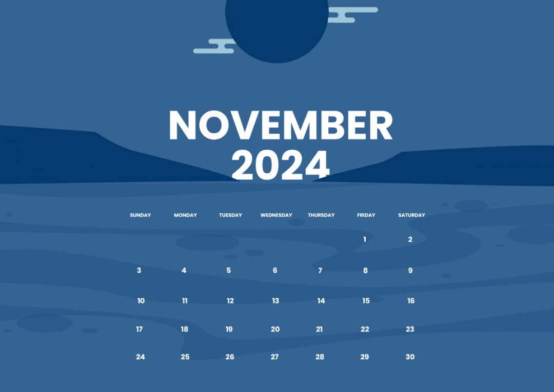 General Blue November  Calendar Template - Edit Online