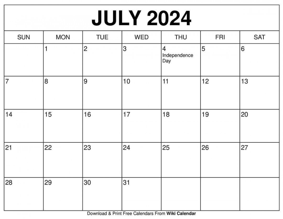 July  Calendar - Wiki Calendar by Wiki Calendar - Issuu