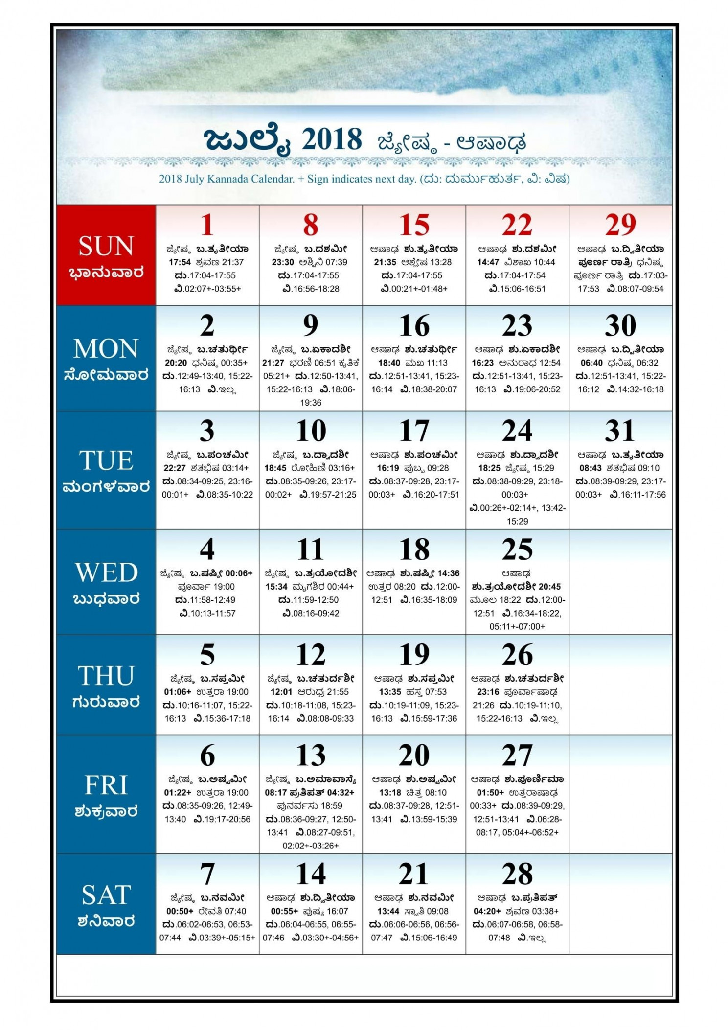Kannada Calendar Month Names  Calendar printables, Calendar