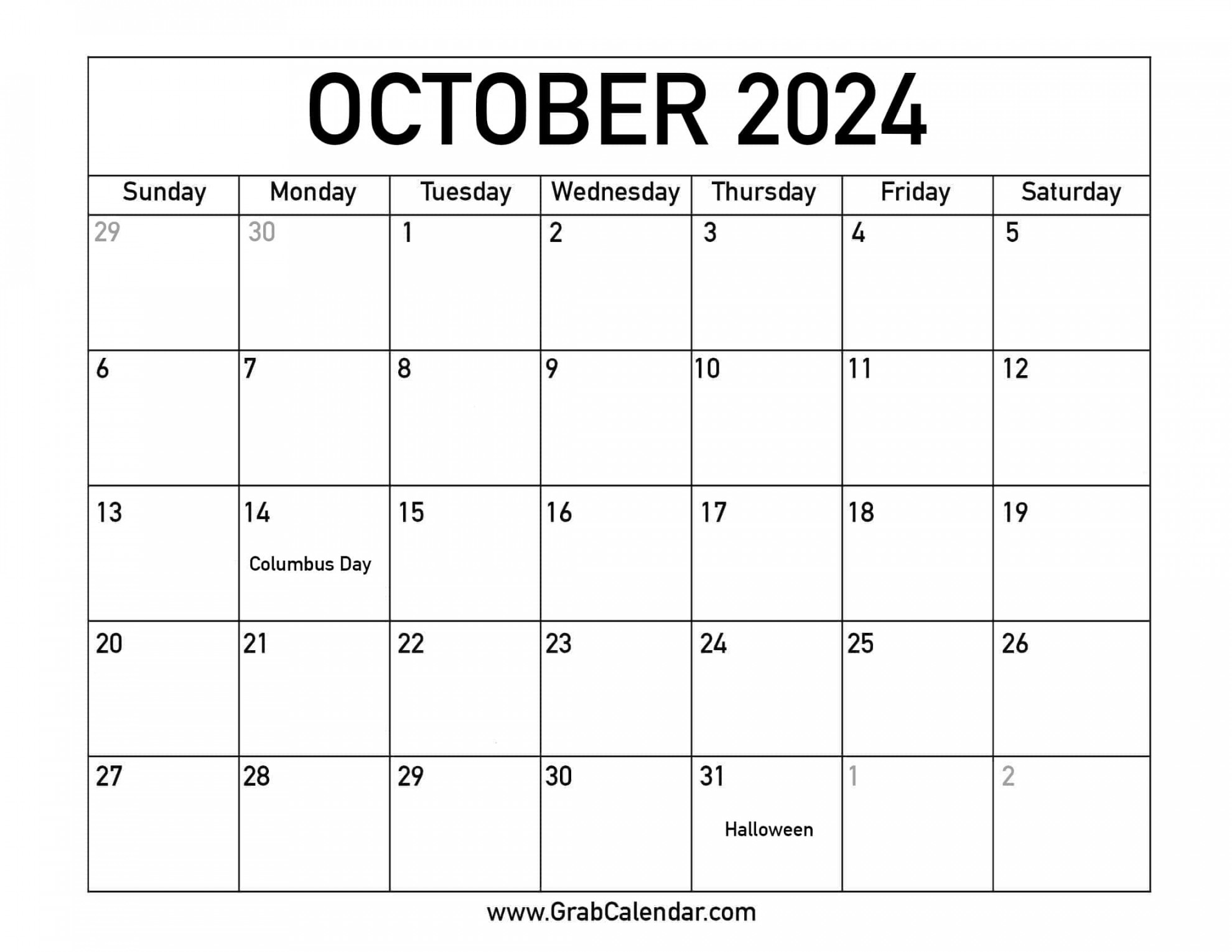 printable october calendar 7