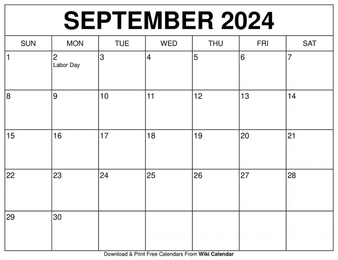 Printable September  Calendar Templates With Holidays
