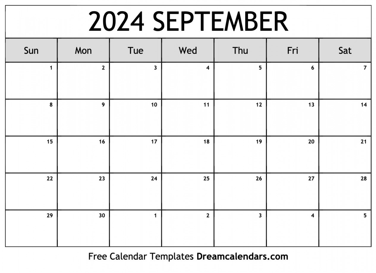 September  Calendar - Free Printable with Holidays and Observances