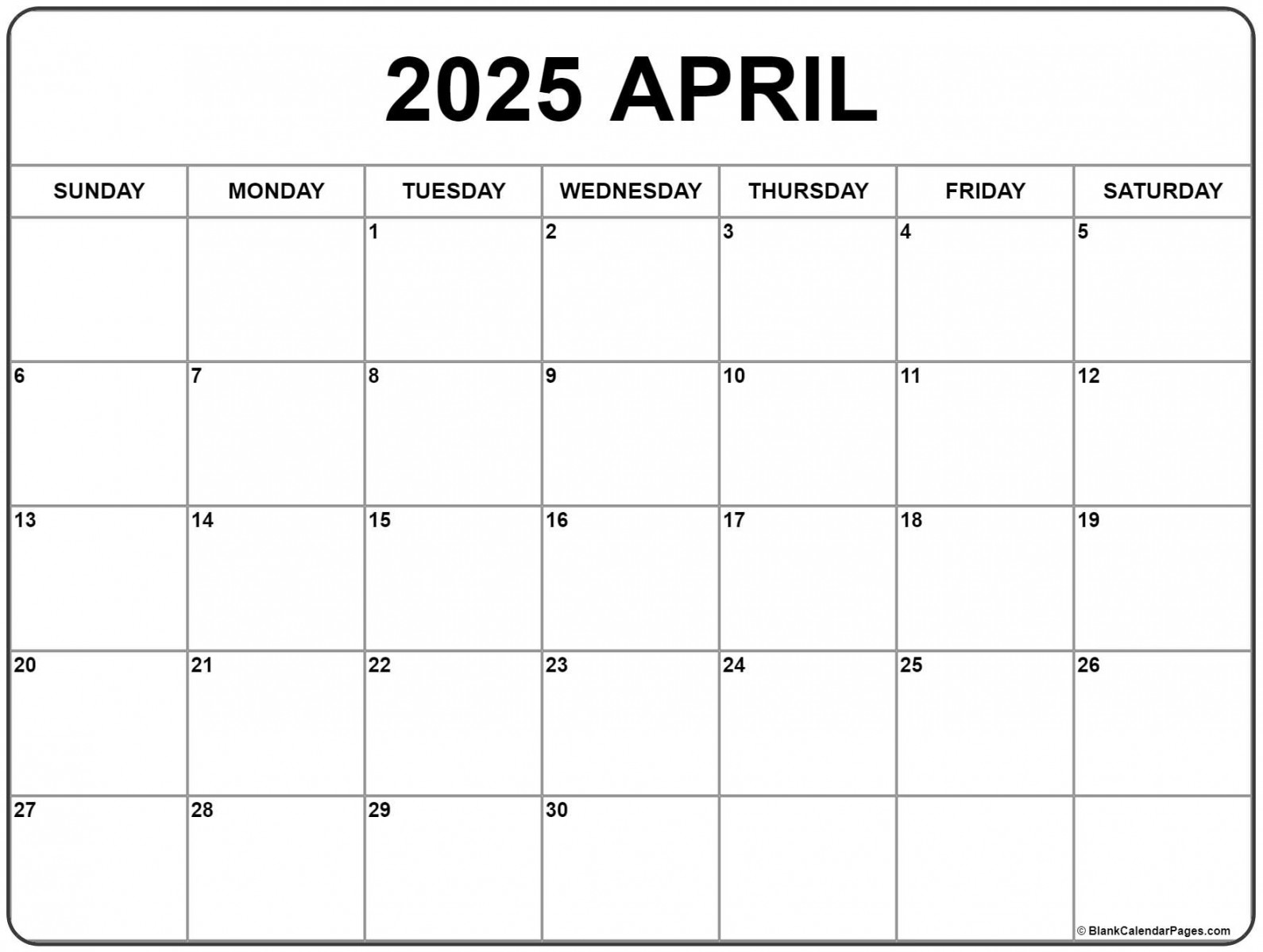 April  calendar  free printable calendar