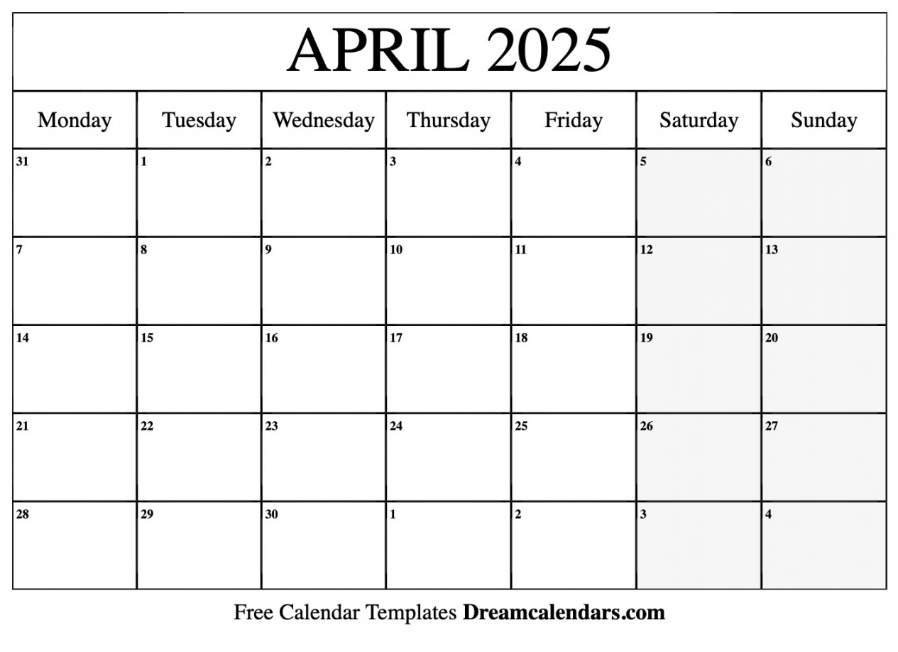 april calendar free printable with holidays and observances 1