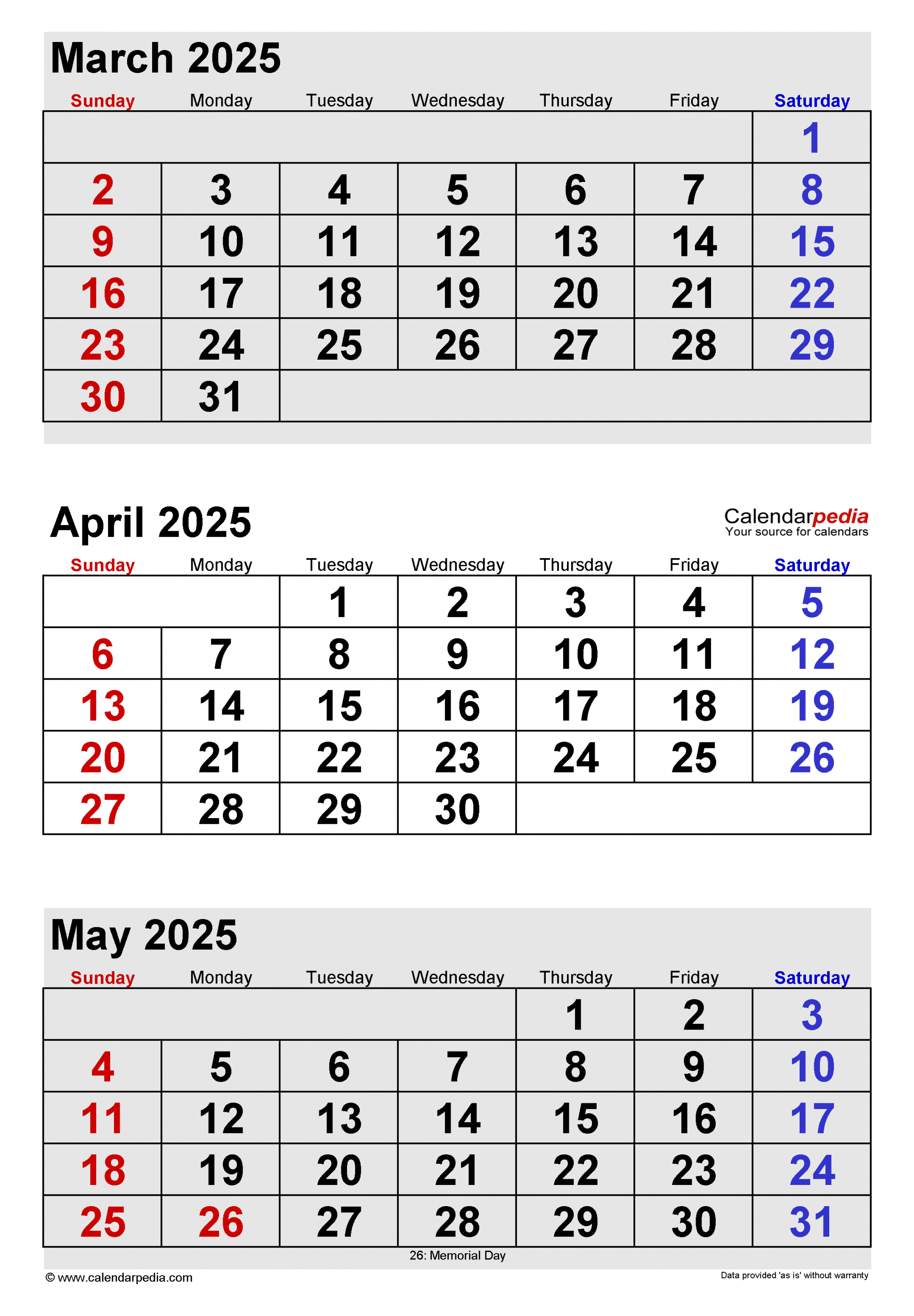 april calendar templates for word excel and pdf 1