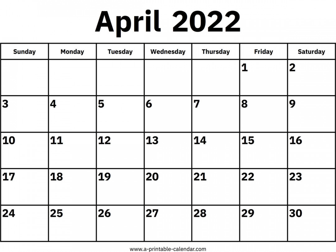 april calendars printable calendar