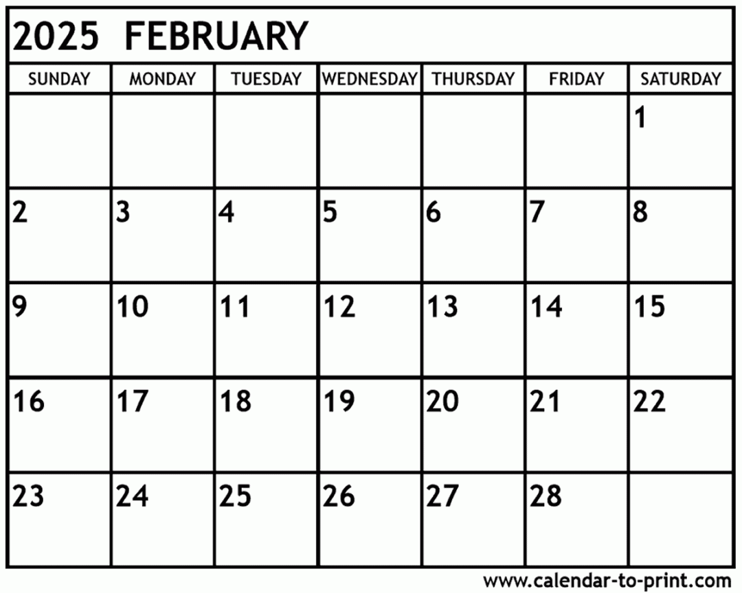 february calendar printable