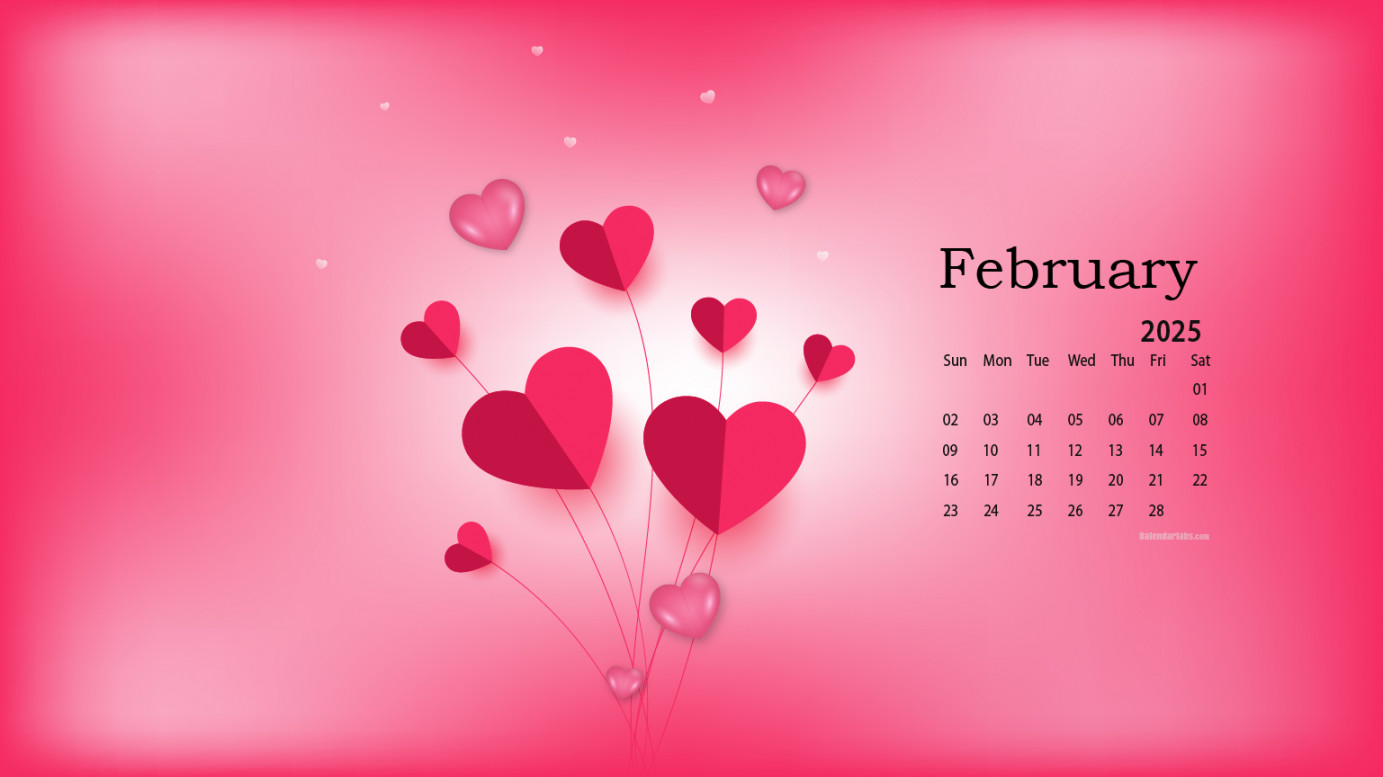 February  Desktop Wallpaper Calendar - CalendarLabs