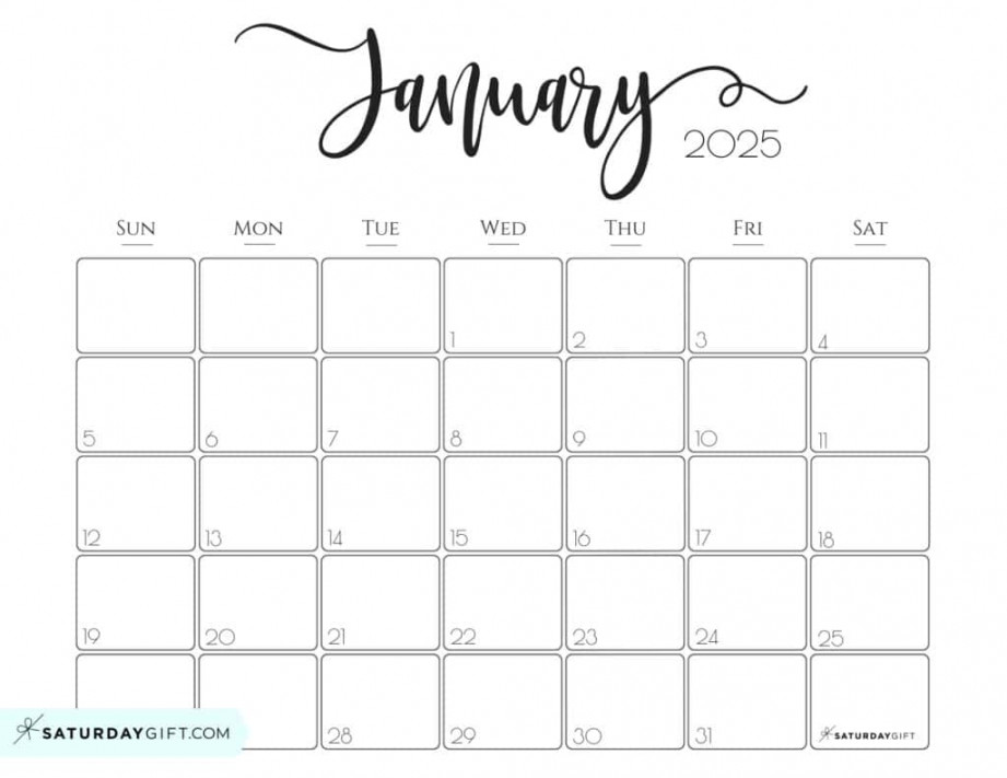 january calendar cute amp free printables saturdaygift 1