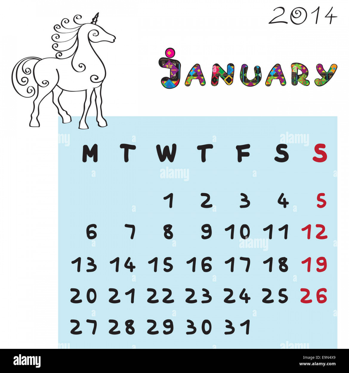 january calendar hi res stock photography and images alamy 0