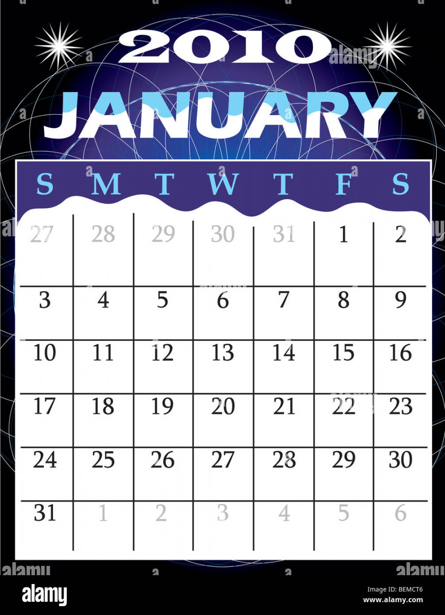 January Calendar