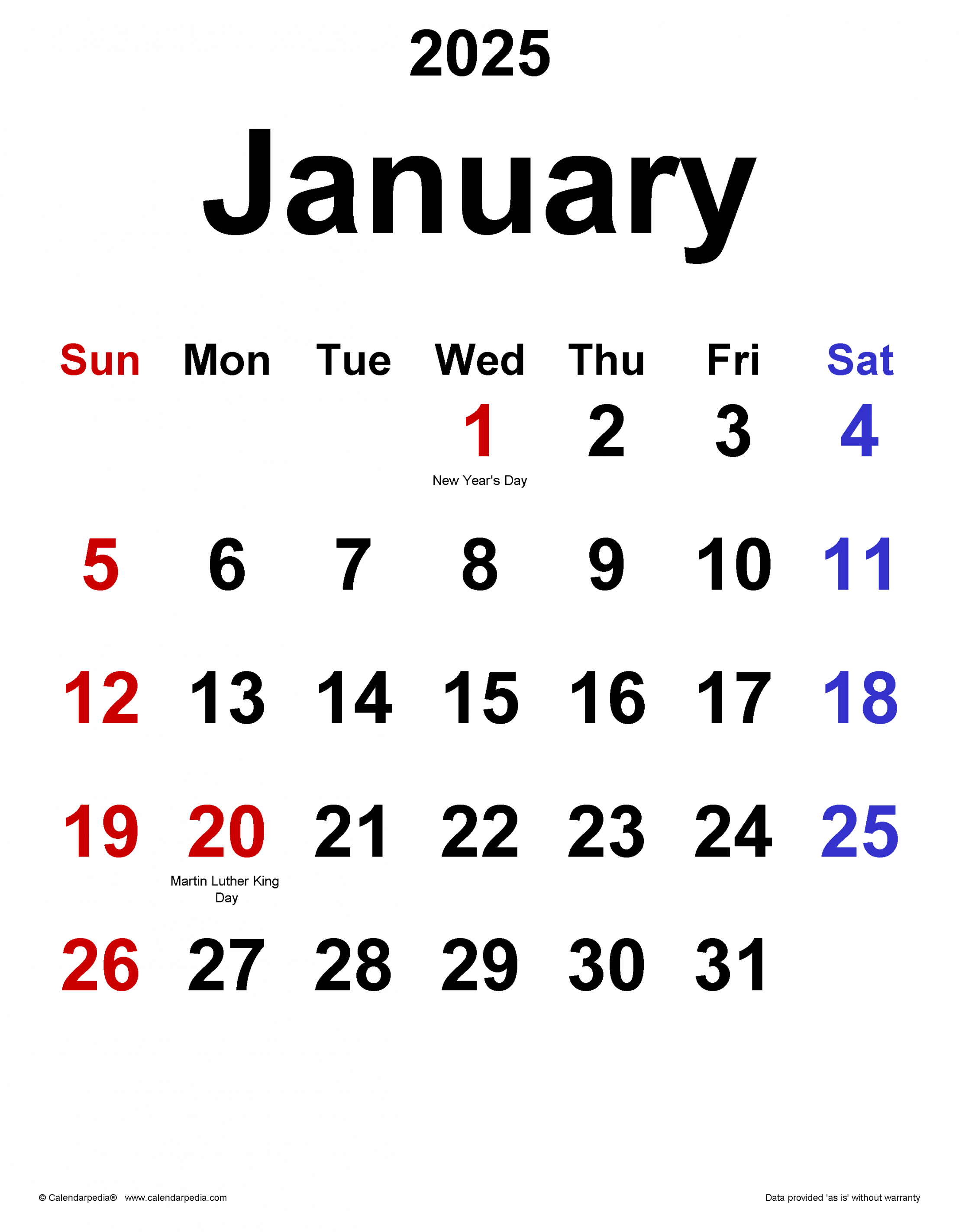 january calendar templates for word excel and pdf 0