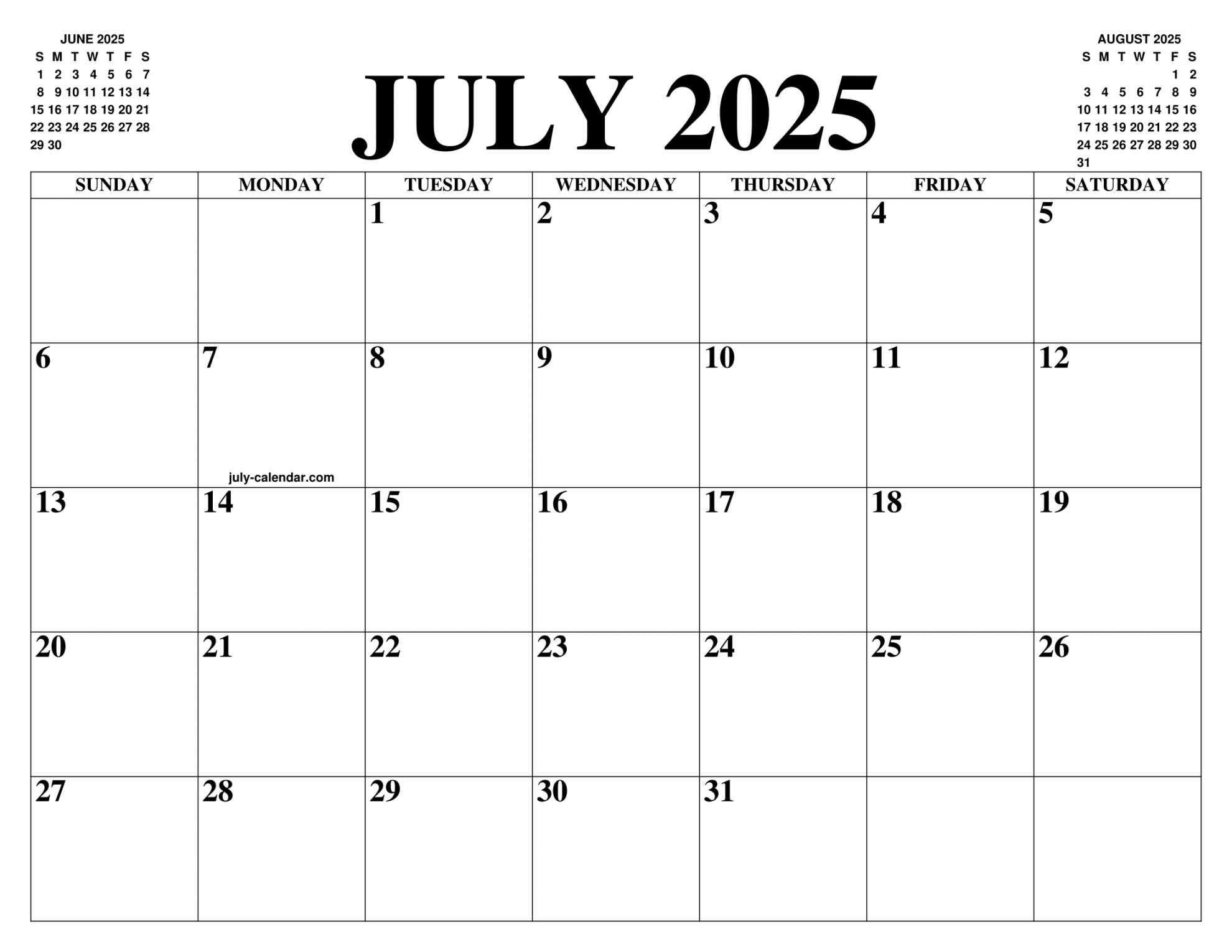 july calendar of the month free printable july calendar of