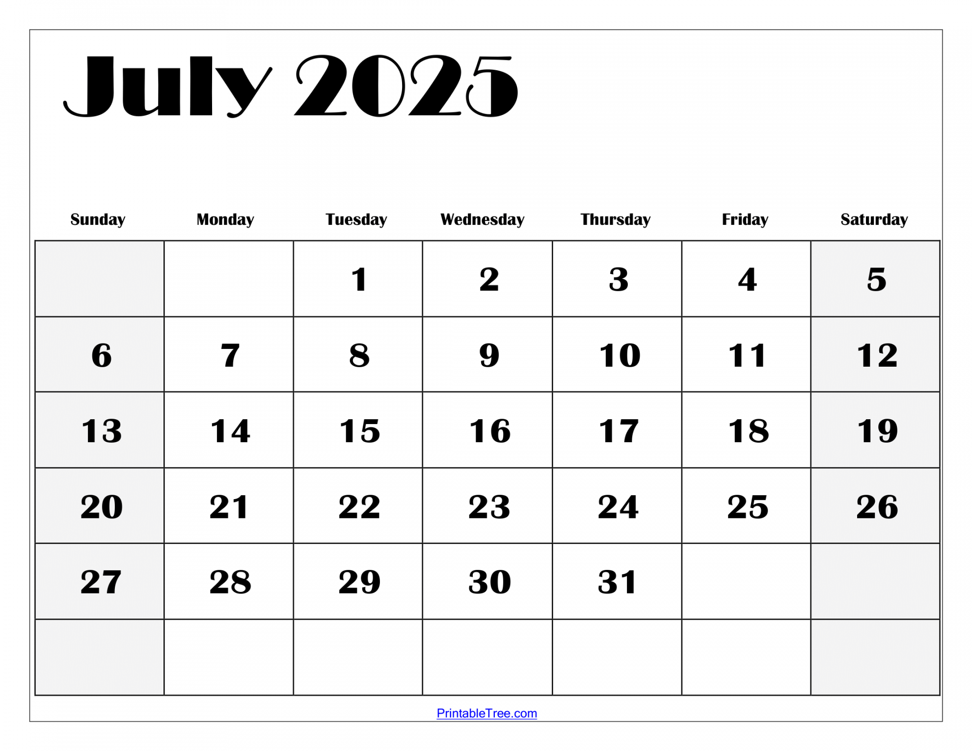 july calendar printable pdf template with holidays 2