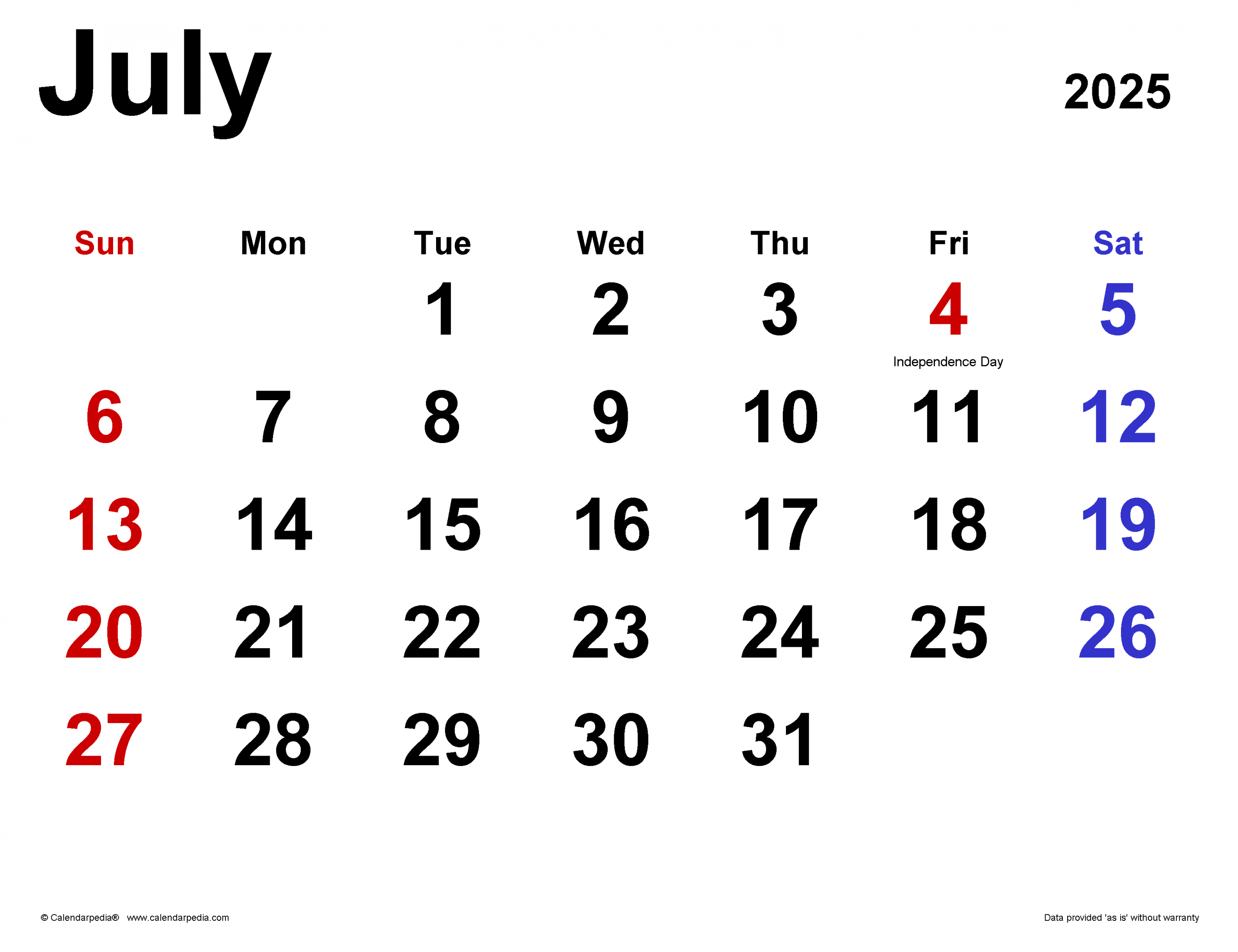 july calendar templates for word excel and pdf 18