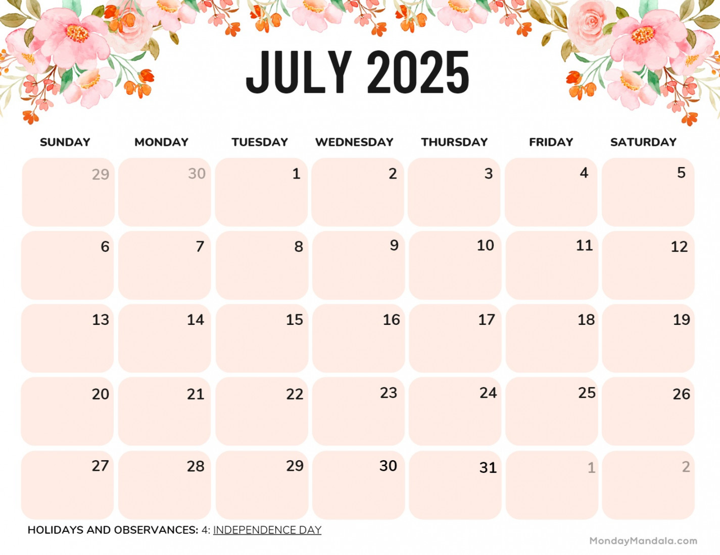 july printable calendar free pdf printables