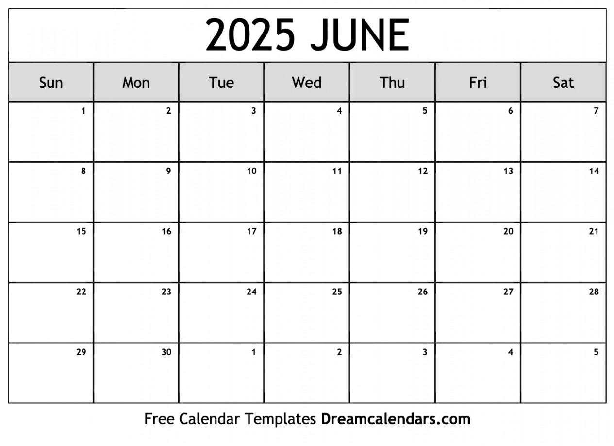 June  Calendar - Free Printable with Holidays and Observances