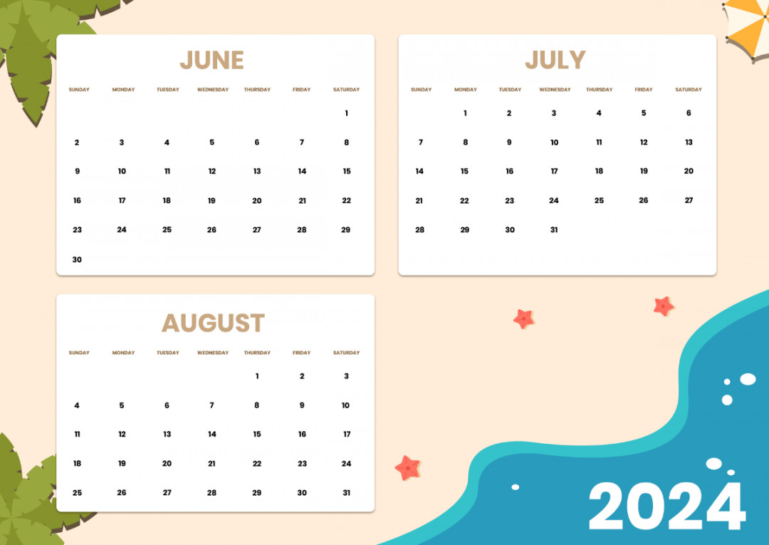 june july august calendar template edit online amp download 0