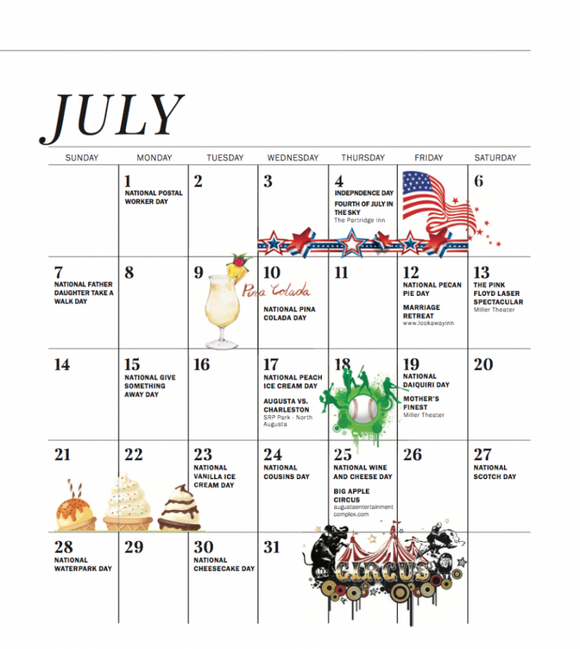 June/July  Calendar of Events - Augusta Magazine