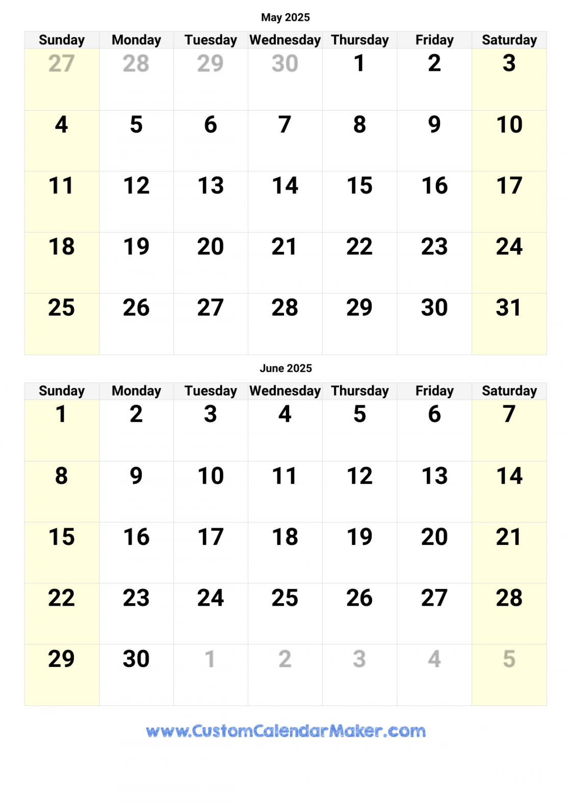 may and june printable calendar template 2