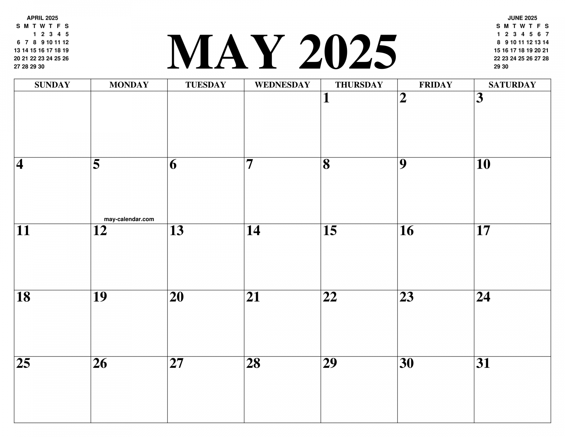 may calendar of the month free printable may calendar of the