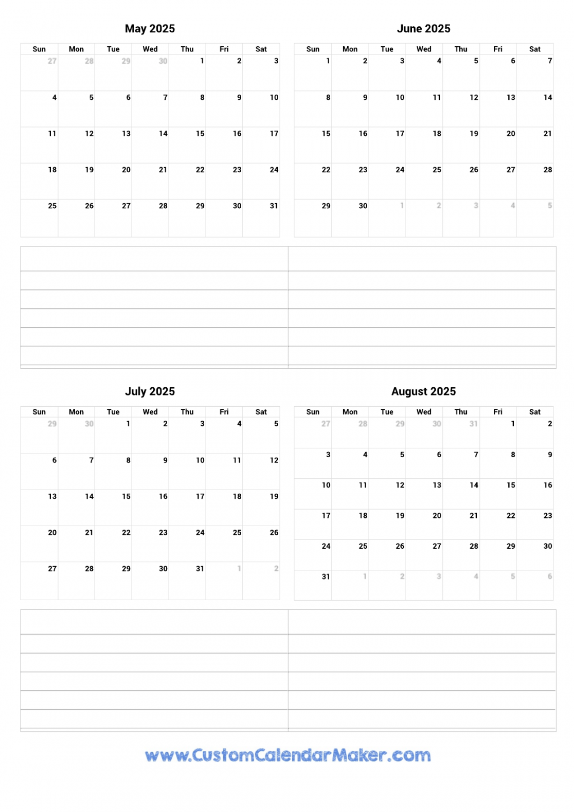 may to august printable calendar 1