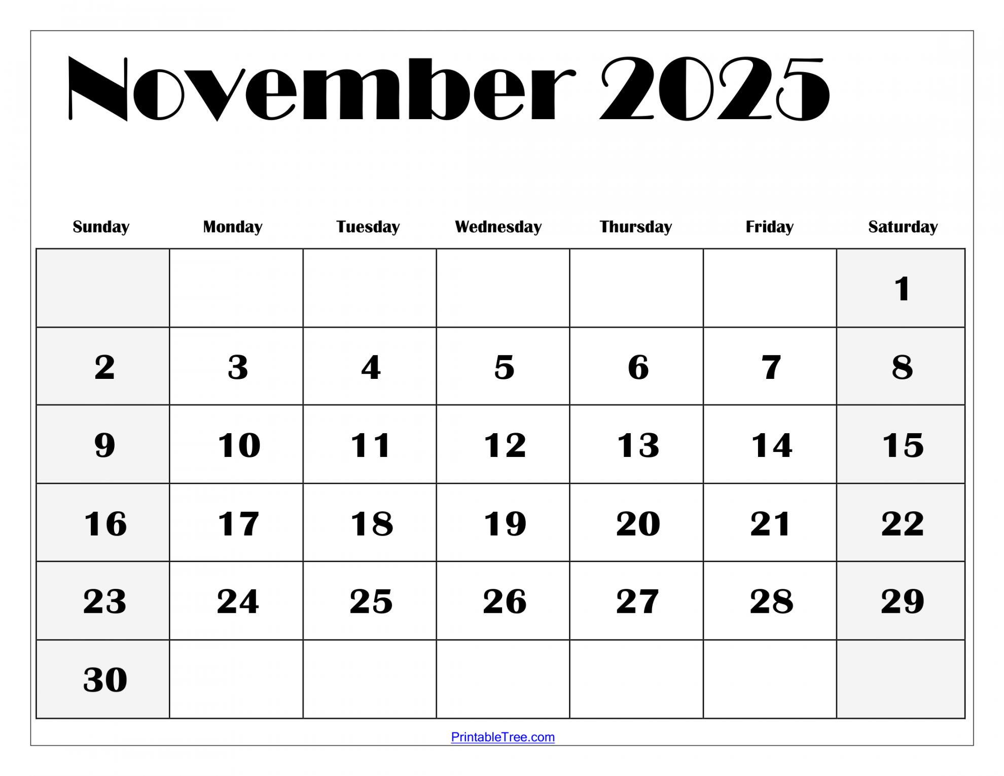 november calendar printable pdf template with holidays 1