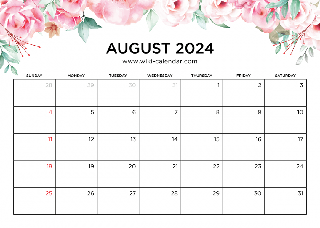 printable august calendar templates with holidays