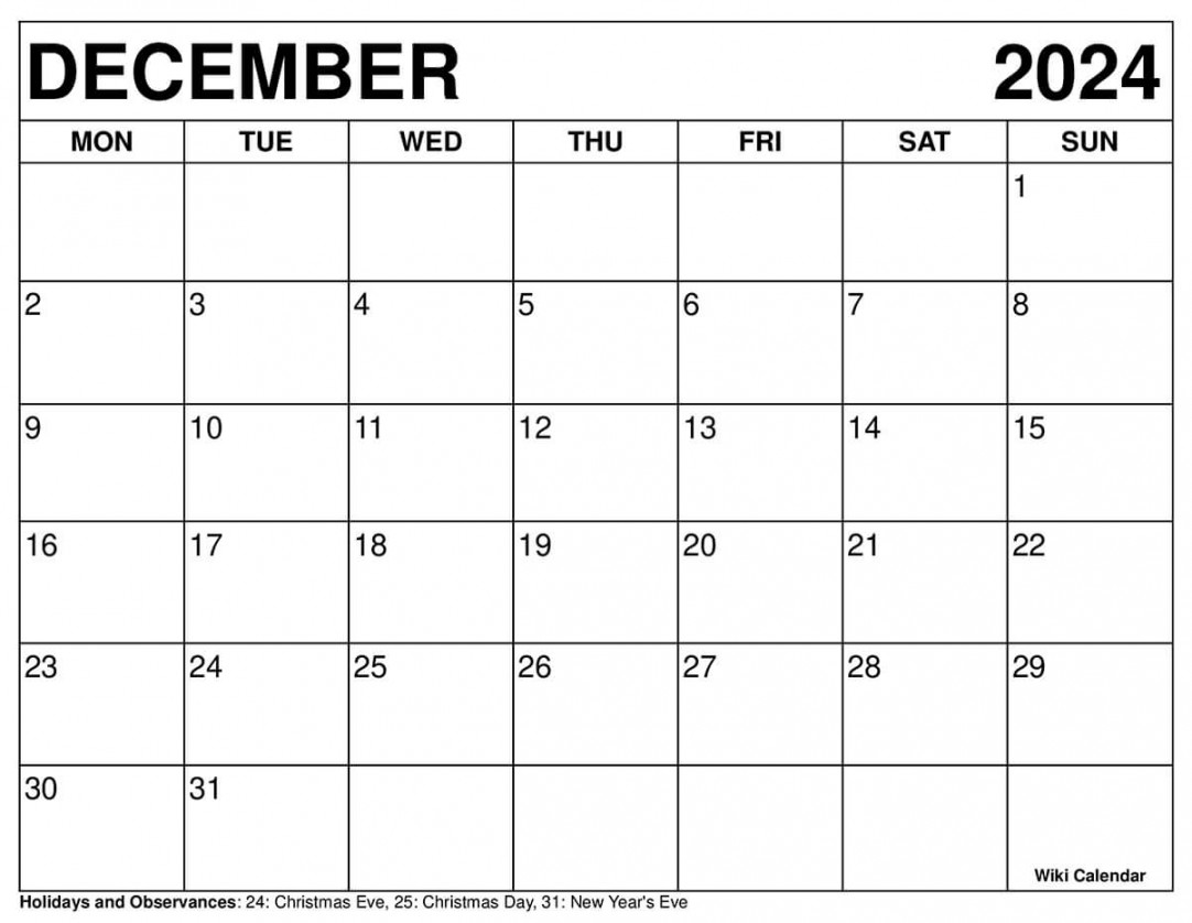 printable december calendar templates with holidays