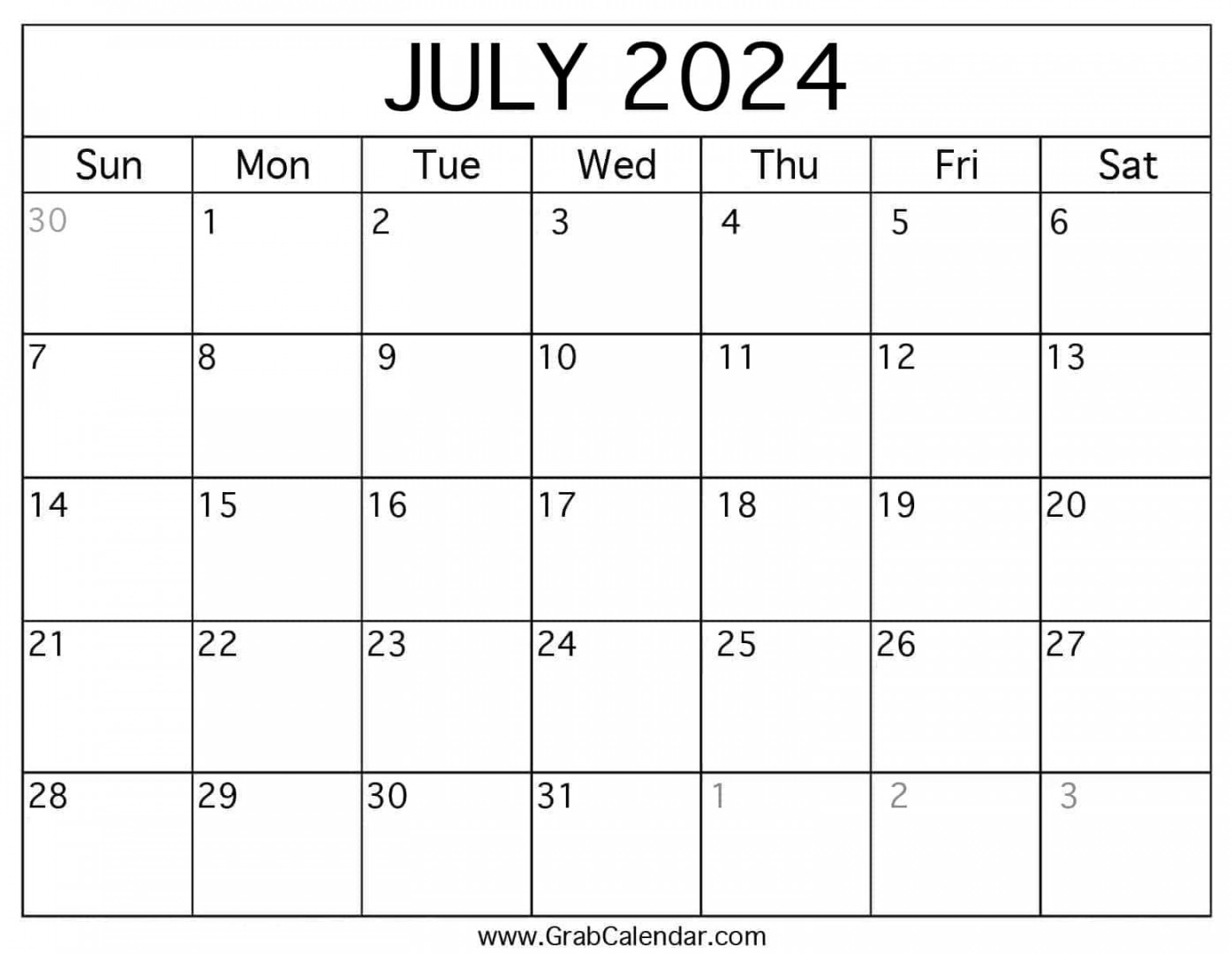 printable july calendar 4