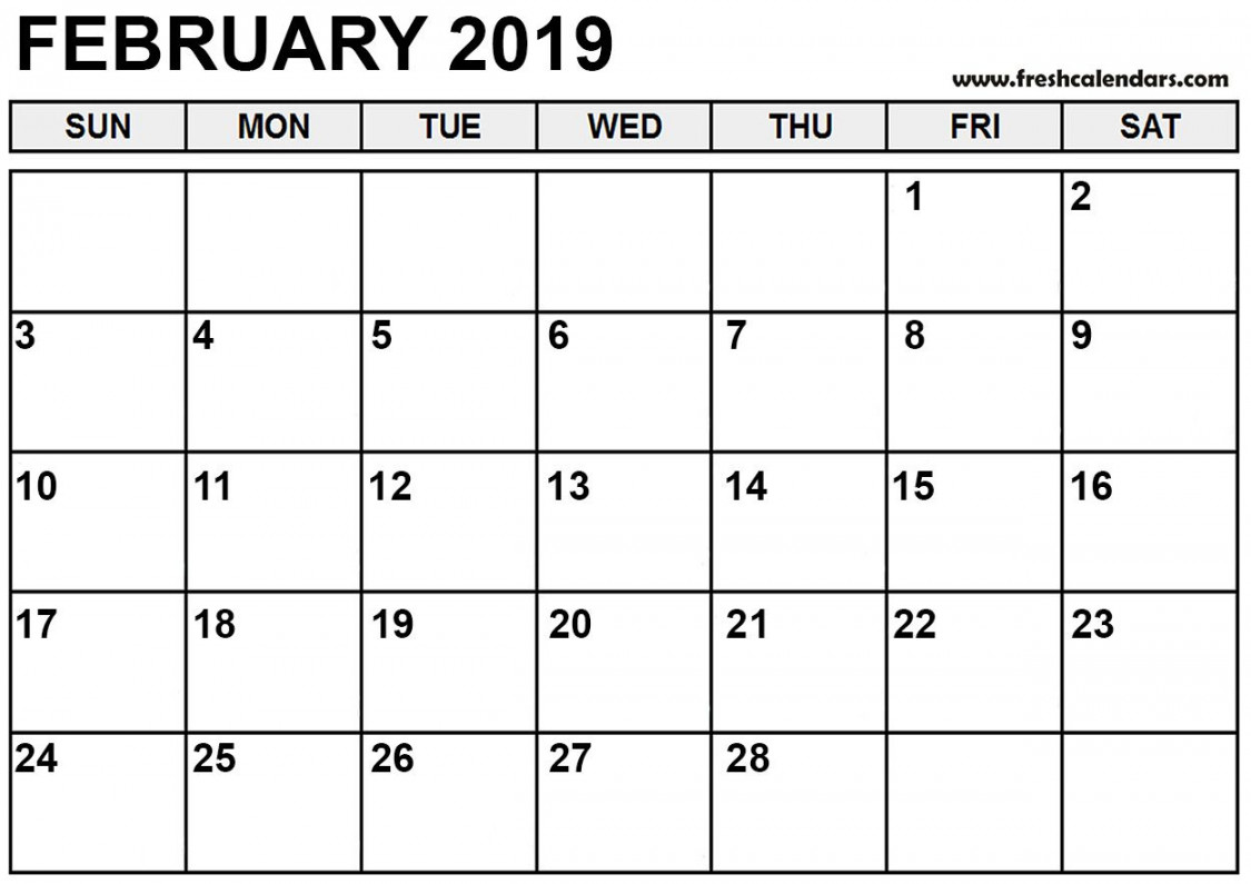 Printable Monthly Calendar February  #feb #feb