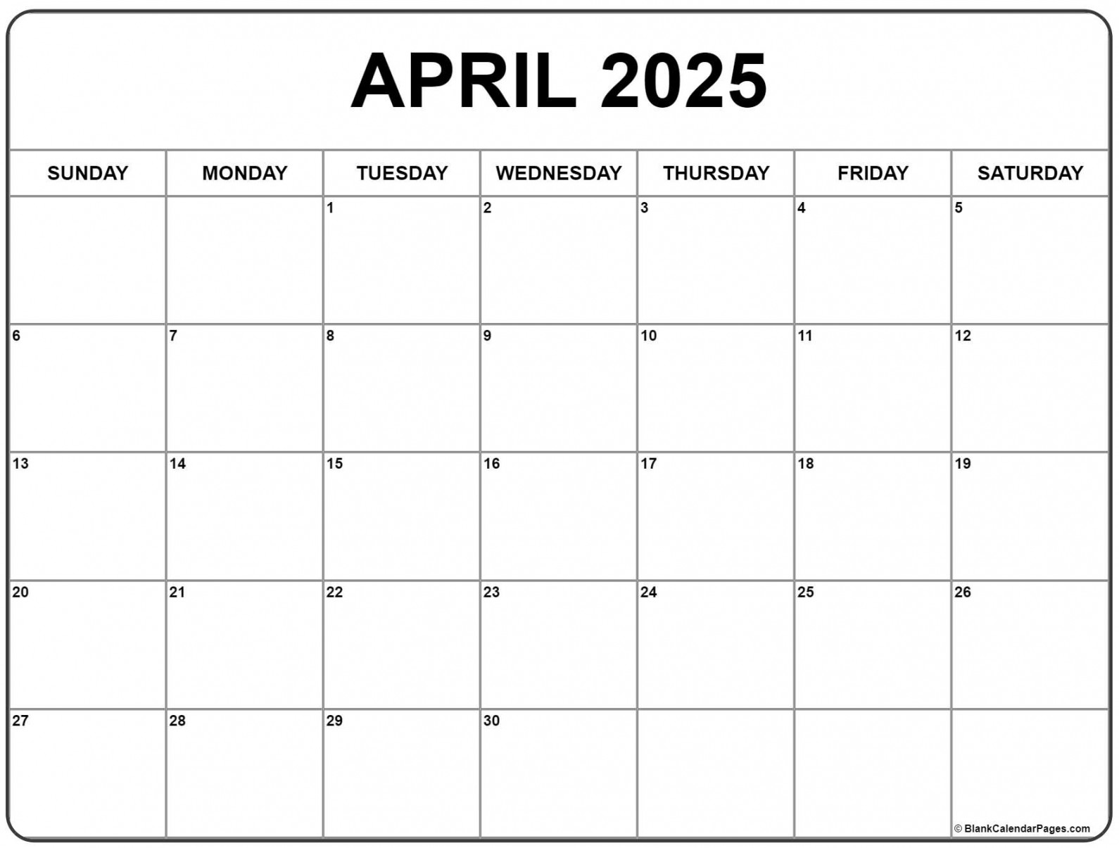 April  calendar  free printable calendar